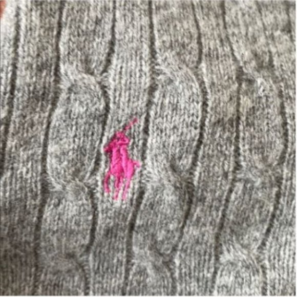 Ralph Lauren V-Neck Wool Cable Knit Sweater - Picture 7 of 12